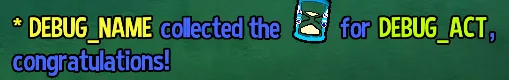 Example of a parsed debug chat message